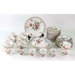 A collection of Dresden porcelain tea an