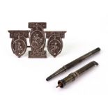 A menu holder, unmarked, 19th century, o