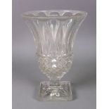 A glass bell shape vase, first half 19th