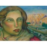 Miguel Martinez (b.1951), Pilgrimage to Chimajo, pastel, signed and dated '94, 75cm x 100cm.