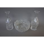 Two Waterford Crystal decanters and stoppers (33cm high),