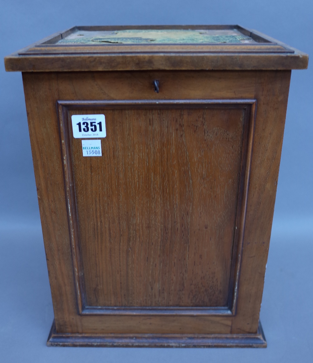 A walnut and mahogany cased table top stereoscopic viewer 'Achromatic' by Smith & Beck,