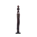 An African hardwood Kuba staff finial,