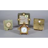 A Swiss gilt metal timepiece by Rosemont, another by Imhof,