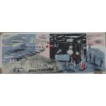 John Piper (1903-1992), Nursery Frieze depicting coastal scenes, two lithographs, unframed,