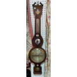 A George III mahogany wheel barometer by J & W LETTEY DUNSTER',