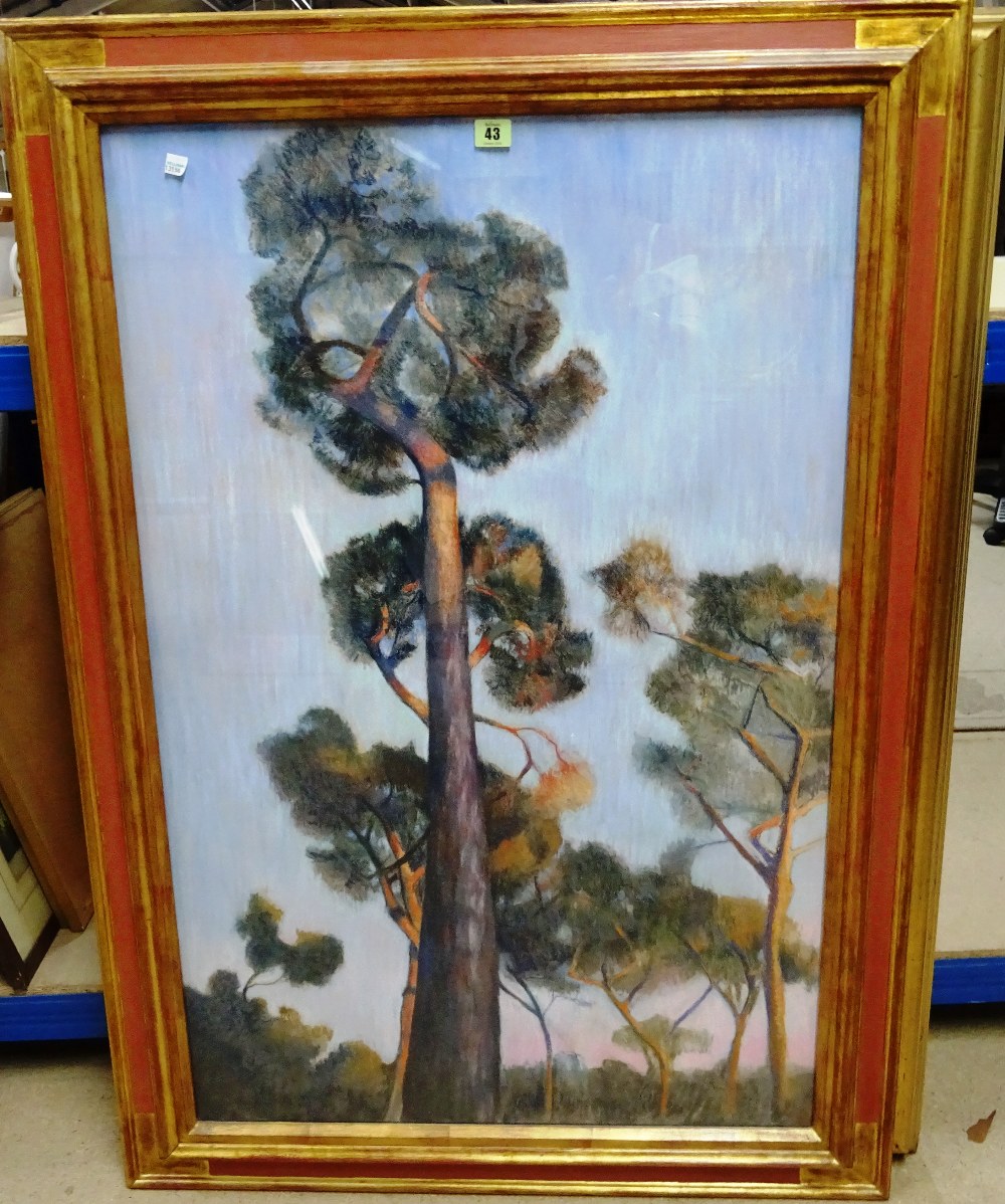 ** Rawlins (20th century), Tree study, pastel, indistinctly signed and dated '97, 100cm x 60cm.