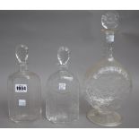 Two 19th century glass decanters and stoppers,