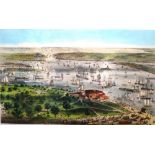 After Parsons & Atwater, The Port of New York, lithograph published by Currier & Ives,