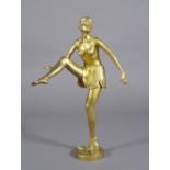 An Art Deco gilt bronze figure of a dancer.