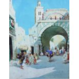 Alfred Robert Hayward (1875-1971), Arab street scene, watercolour, signed, 34cm x 27cm.