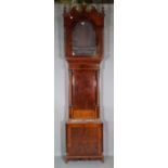 An early Victorian mahogany longcase clock case, lacking movement,