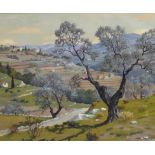Ely Laumonier (b.1895), Olive Trees, Provence, oil on canvas, signed, 80cm x 98.5cm.