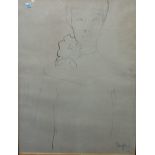 ** Rampling (20th century), Portrait of an elegant lady, pencil, signed, 60cm x 46cm.