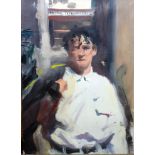 English School (20th century), Portrait of Henry Morgan, oil on canvas, inscribed on reverse,