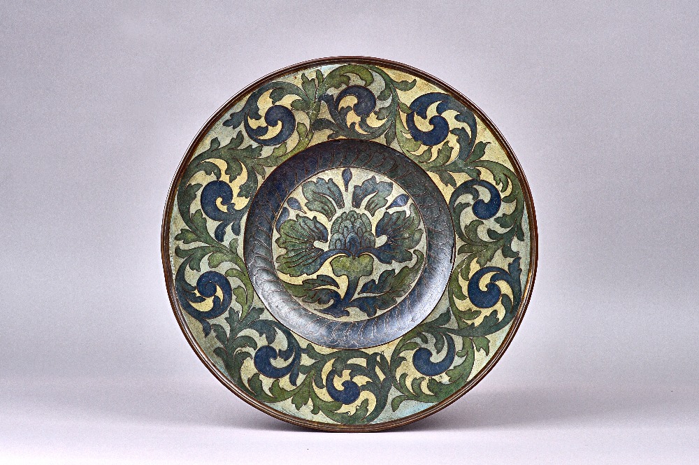 An unusual Arts and Crafts charger, first half, 20th century,