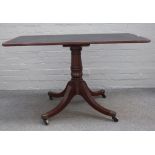 A William IV mahogany and rosewood centre table,