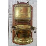 A French walnut and brass mounted water cistern, early 20th century,
