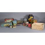 Collectables including early 20th century litho decorated advertising tins and boxes and assorted