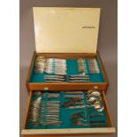 A German plated part table service, comprising; six dessert spoons, six dessert forks,