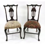 A pair of Edwardian carved mahogany salo