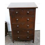 An early 20th century mahogany chest of