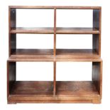 A Minty oak graduated three tier bookcase, 89cm wide x 29cm deep x 103cm high.