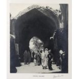 A set of three photographs of the Middle East by Jean Smellie: Bazaar, Baghdad, 30 x 25cm,