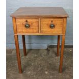 A mahogany side table, reconstructed, el