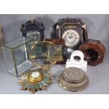 Horological interest; a group of seven 19th century and later clock cases, (qty).