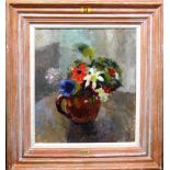 Irene Wyatt (fl1927-1939), Still life of flowers in a jug, oil on canvas, 39cm x 34cm.