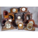 A group of 18th century and later clock cases, (qty).