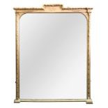 A Victorian overmantel mirror, circa 1880,