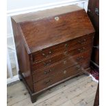 A George III mahogany bureau,