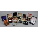 A collection of costume jewellery, comprising twelve pairs of dress cufflinks,