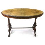 A Victorian walnut loo table, circa 1870,
