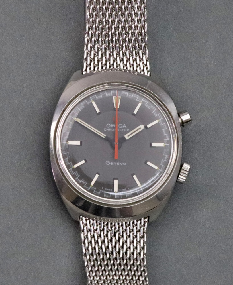 Omega; a Chronostop stainless steel manual wind chronograph wristwatch, circa 1968,