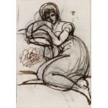 Samuel Woodforde (British, 1763-1817), Sketch for a portrait of a seated woman,