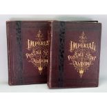 An All World collection of stamps, in mixed condition, contained in two 1894 'Imperial' albums,