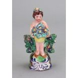 A pearl glazed earthenware figure, circa 1800,