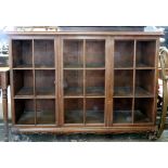 A mid 18th century style oak dwarf bookcase,