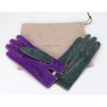 Bottega Veneta; a pair of gloves.