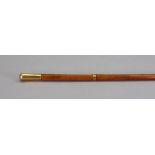 A French gold mounted walking cane, Dupuy R De La Paix 6, Paris, late 19th century,