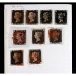 Great Britain; 1840, Queen Victoria 1d, used selection of ten copies in mixed condition,
