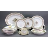 A Wedgwood Golden Persephone dinner service, after Eric Ravilious, W4133/4134,