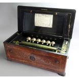 Etouffoirs en Acier, a Swiss musical box, circa 1880, playing ten named airs, 15" cylinder,