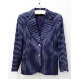 A pinstripe jacket.