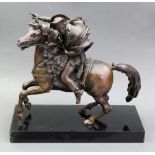 Emperor Napoleon on horseback, bronze, late 19th century,
