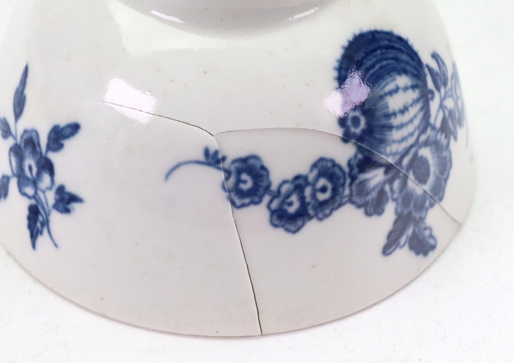 A Worcester blue and white ovoid tea canister and cover, circa 1770, - Image 12 of 12