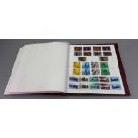 Great Britain; Queen Elizabeth II mint sets and corresponding used sets in a loose leaf Stanley